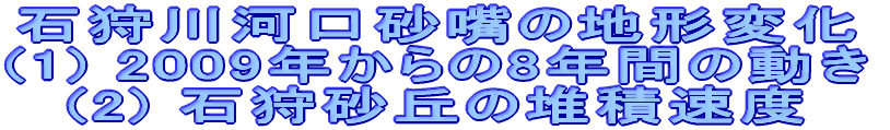 石狩川河口砂嘴の地形変化